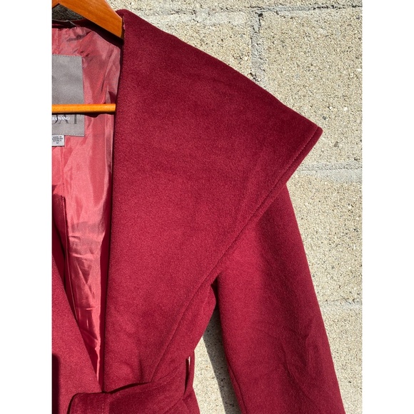 Vera Wang - Red Hooded Coat  - Wool Angora Blend - Picture 3 of 3